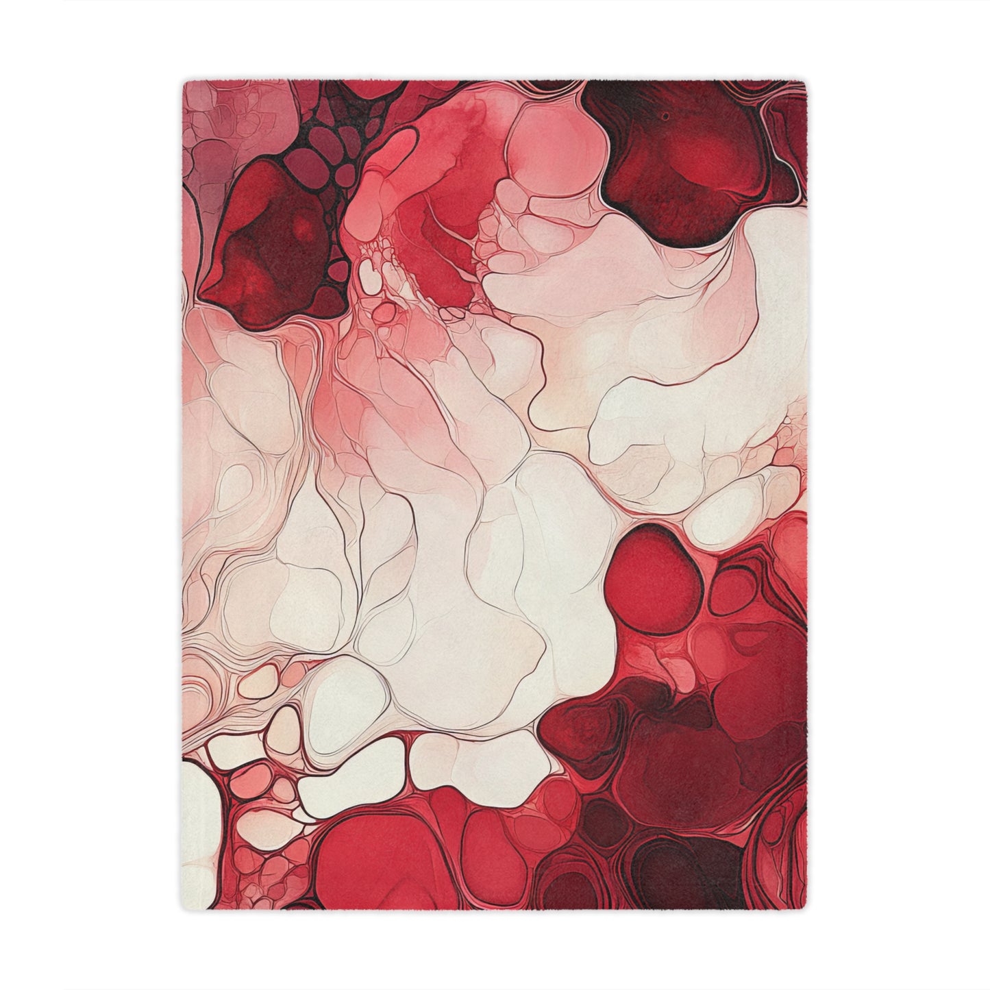 Cherry Storm. Cozy Artistic Microfiber Blanket -