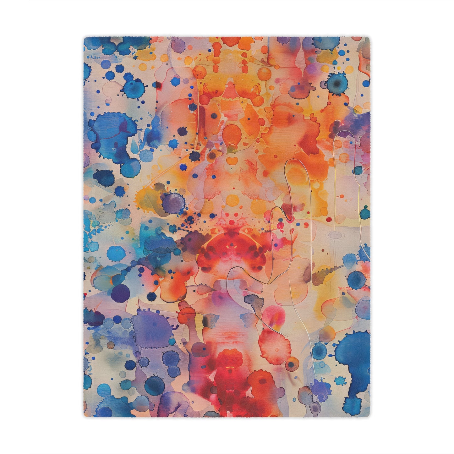 Hamsa Radiance Rainbow. Cozy Artistic Microfiber Blanket.