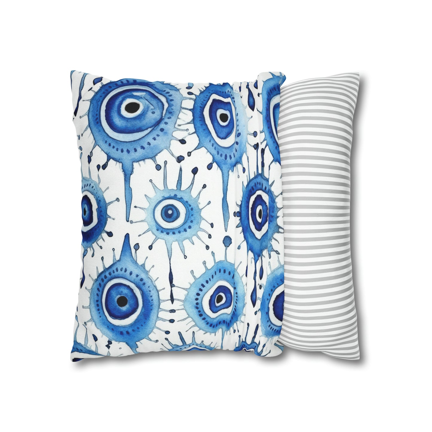Evil Eye Cry. Spun Polyester Square Pillow Case