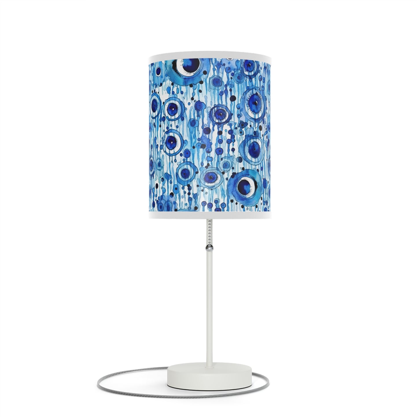 Eclipsed Perception. Evil Eye Lampshade – Light Your Room with Artistic Meaning. Lamp on a Stand,