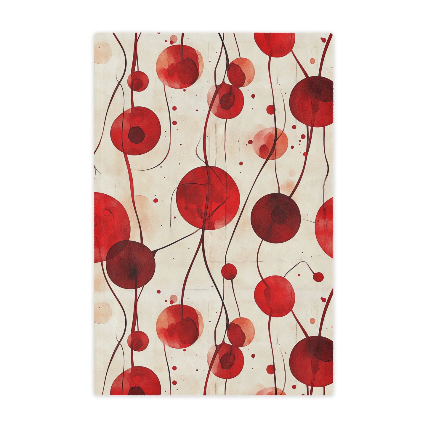 Vintage Cherry. Cozy Artistic Microfiber Blanket -