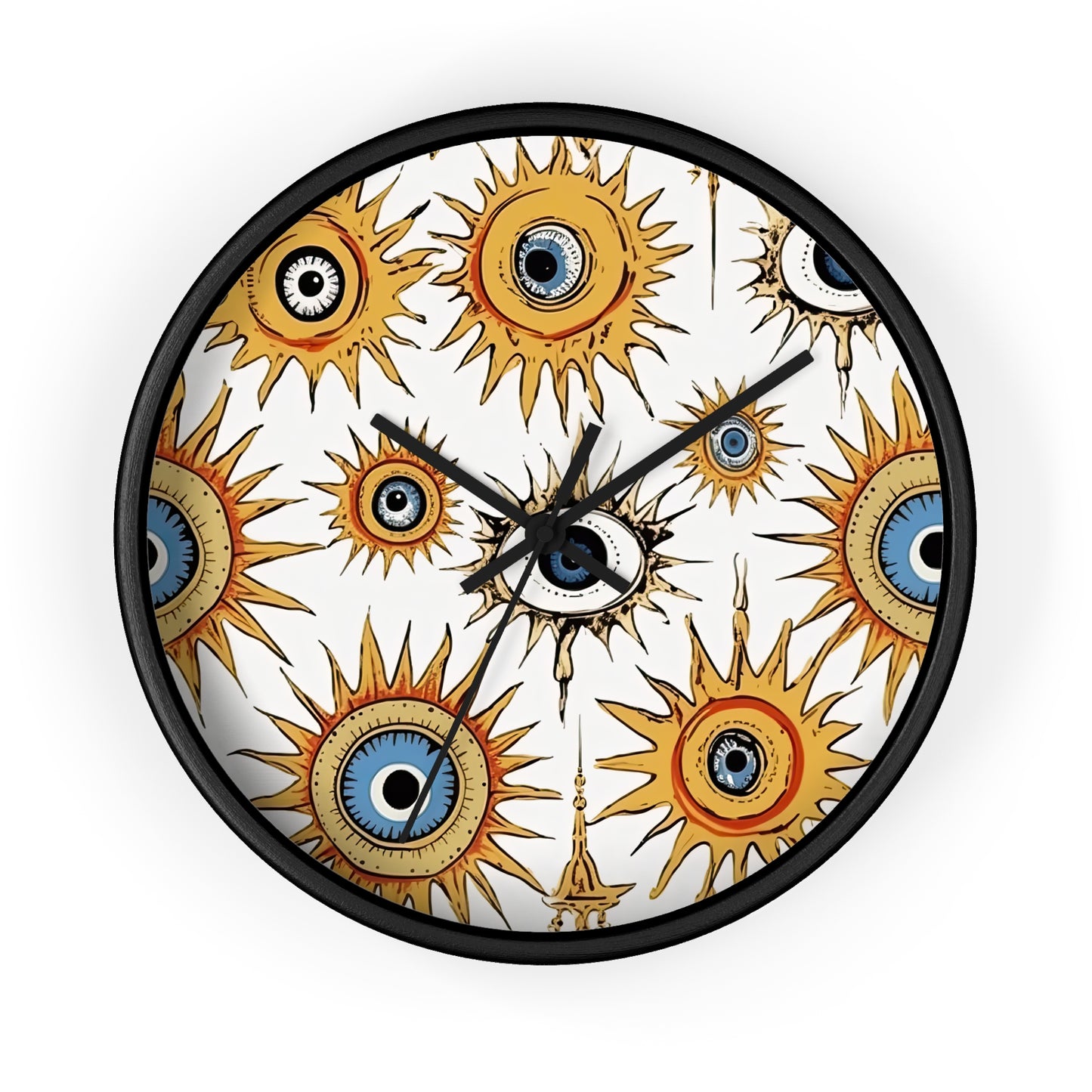 Ethereal Eyeful. Artful Evil Eye Wall Clock – Timekeeping with Protective Meaning. Wall Clock.