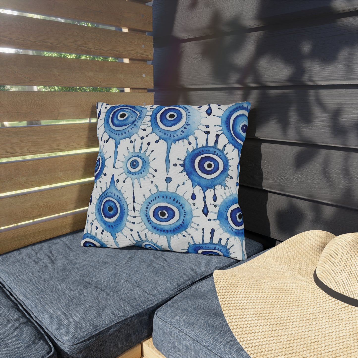 Evil Eye Cry. Outdoor Pillows
