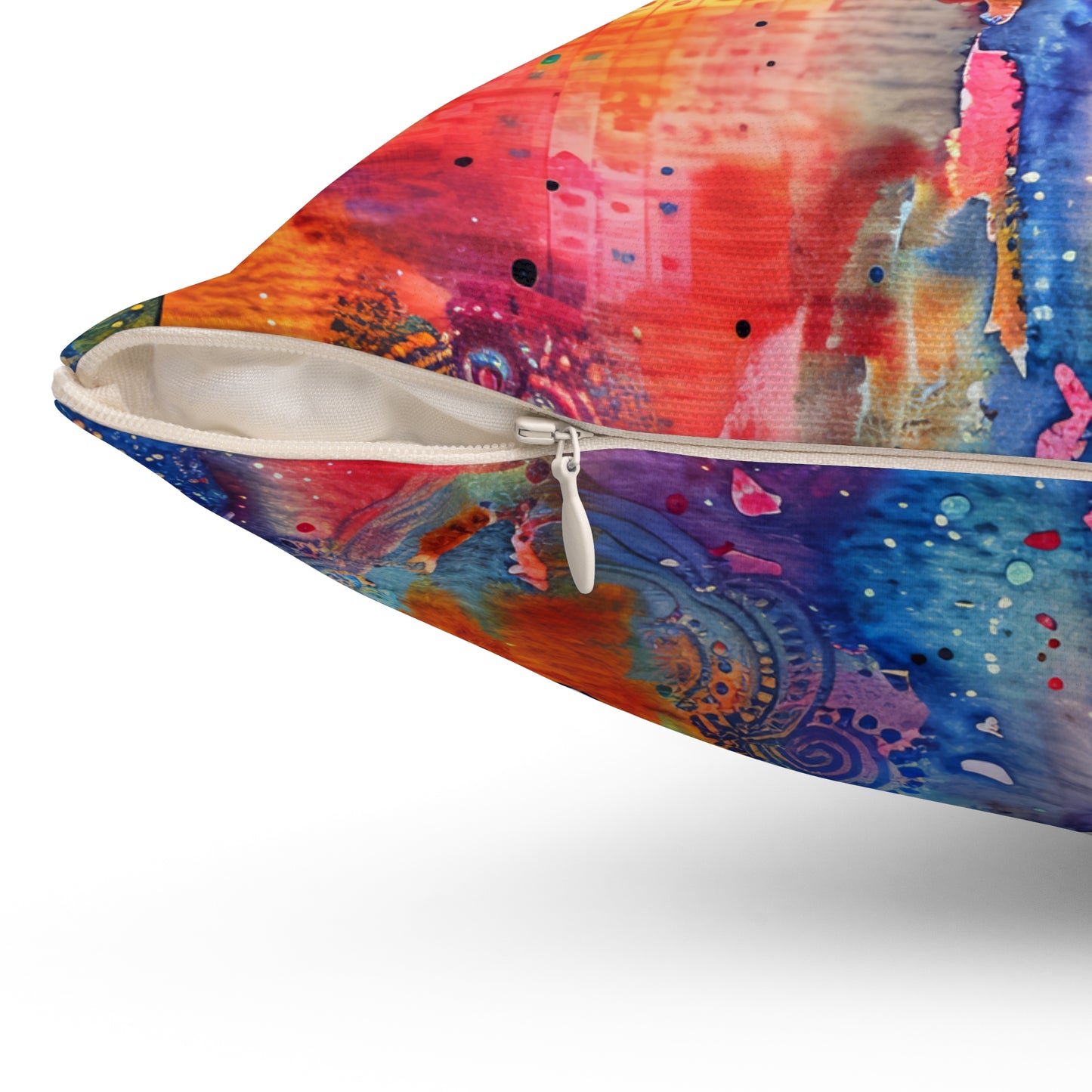 Prismatic Hamsa- Decorative Spun Polyester Cushion