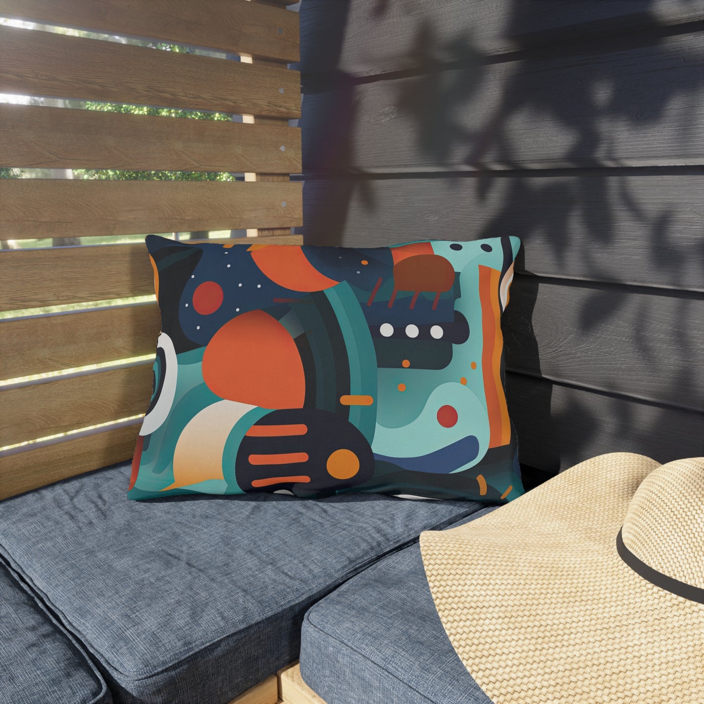 Retro Futurism. Retro Style Avant-Garde Outdoor Pillows