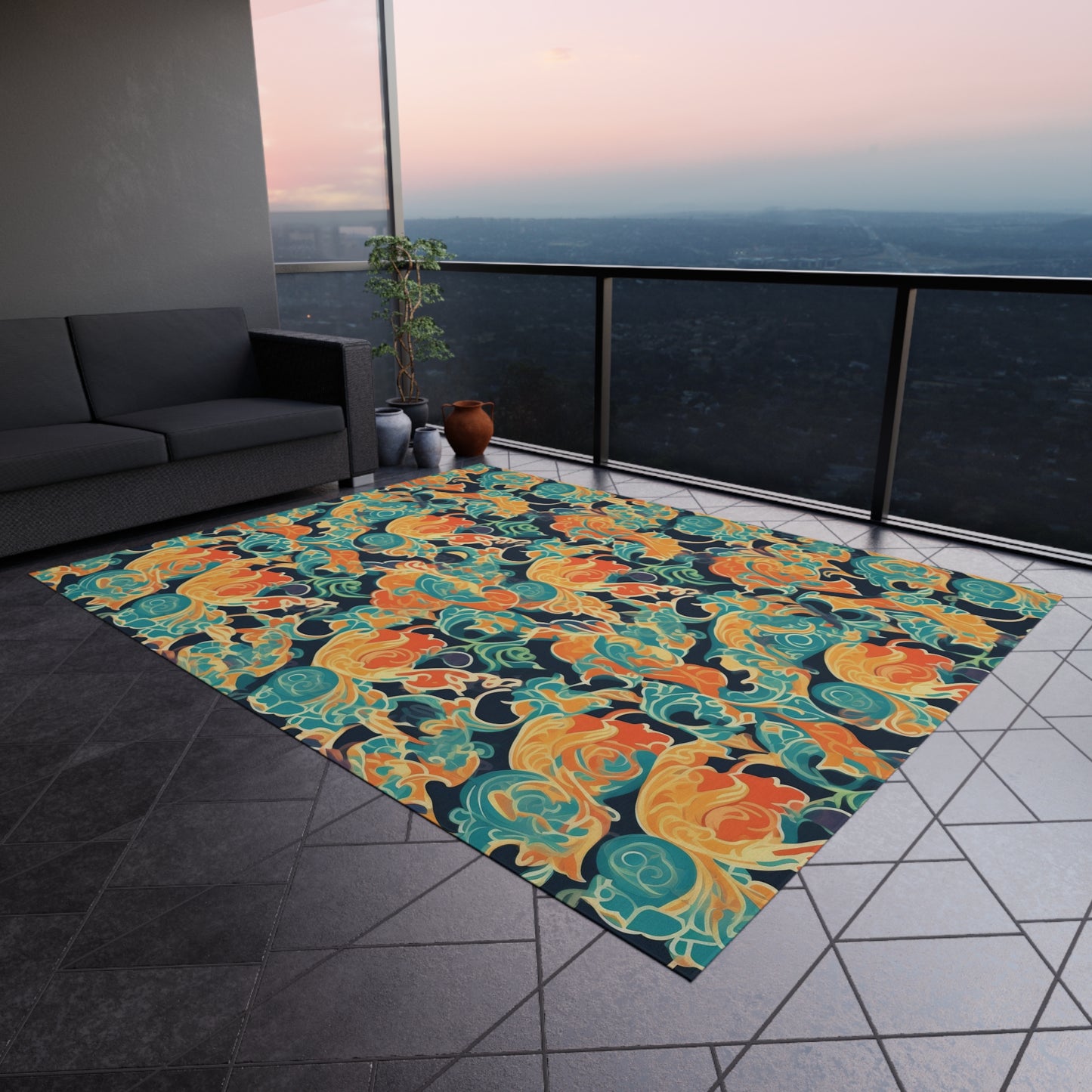 Tangerine Twilight Tapestry