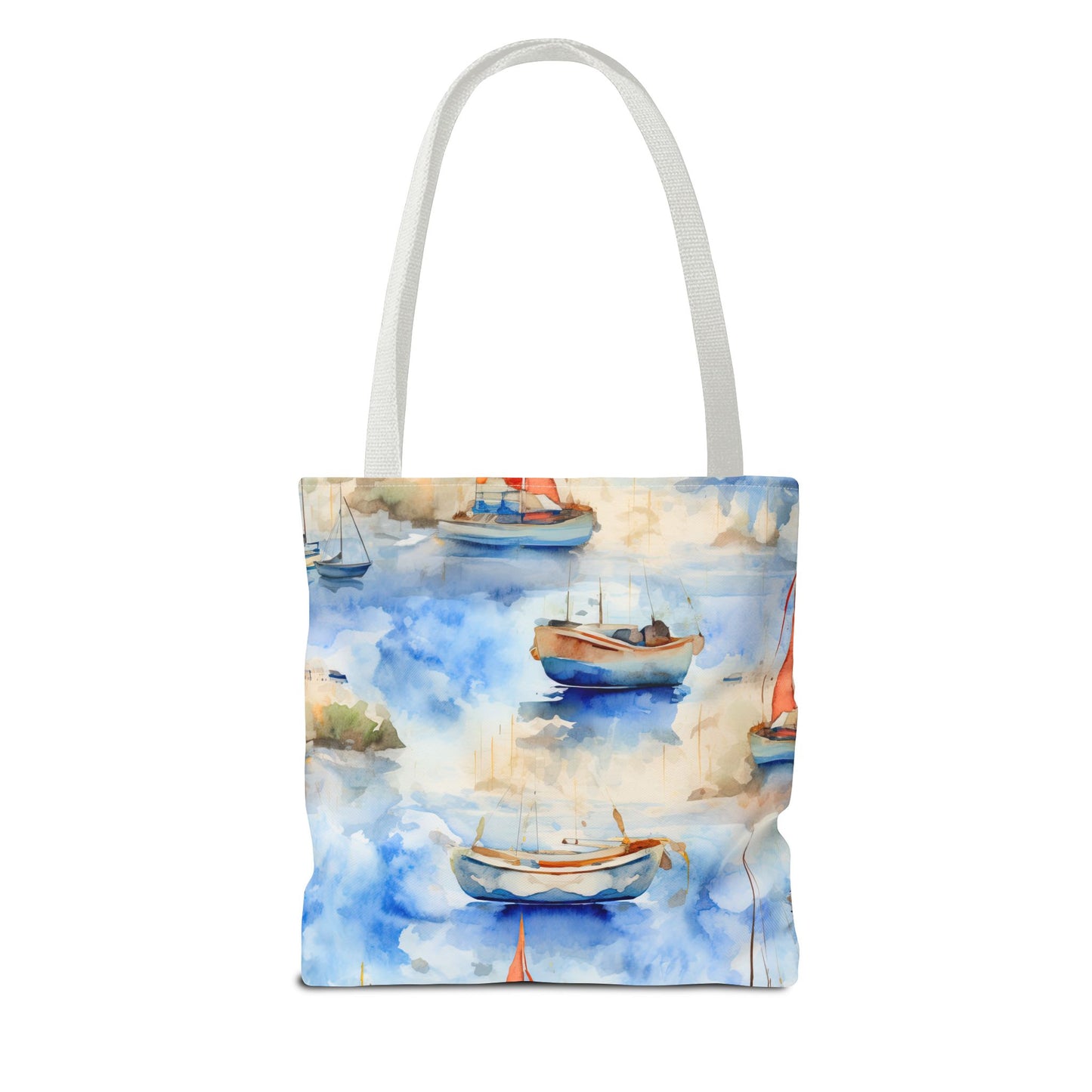 Boats On Watercolor. Tote Bag for Everyday Use
