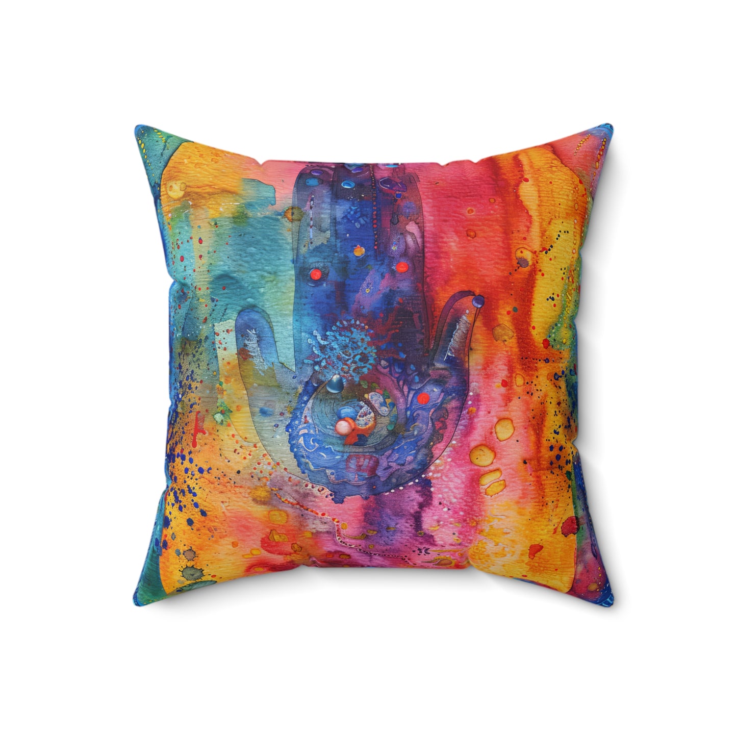 Hamsa Dreamscape-- Decorative Spun Polyester Cushion