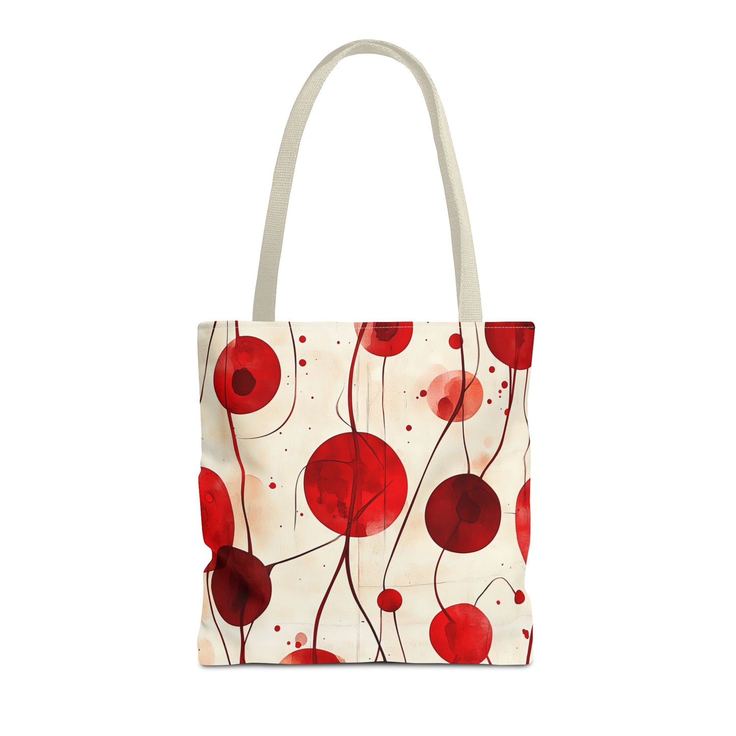 Artistic Red Abstract Tote Bag for Everyday Use