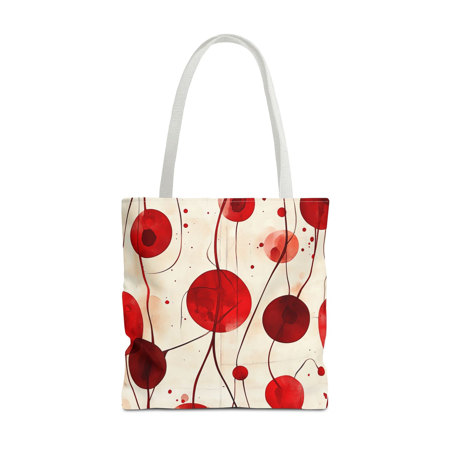 Artistic Red Abstract Tote Bag for Everyday Use