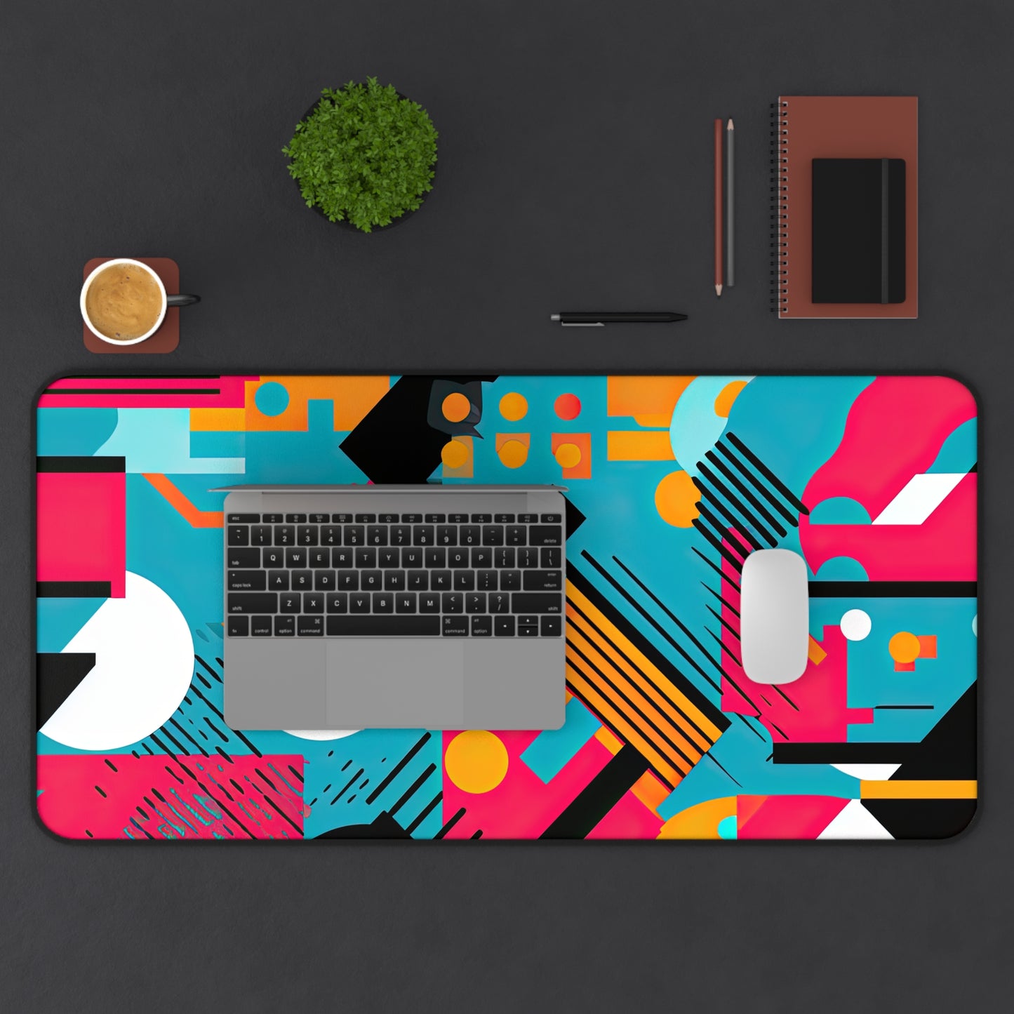 Copy of Technicolor Dreamscape. Desk Mat - Stylish Office Organizer