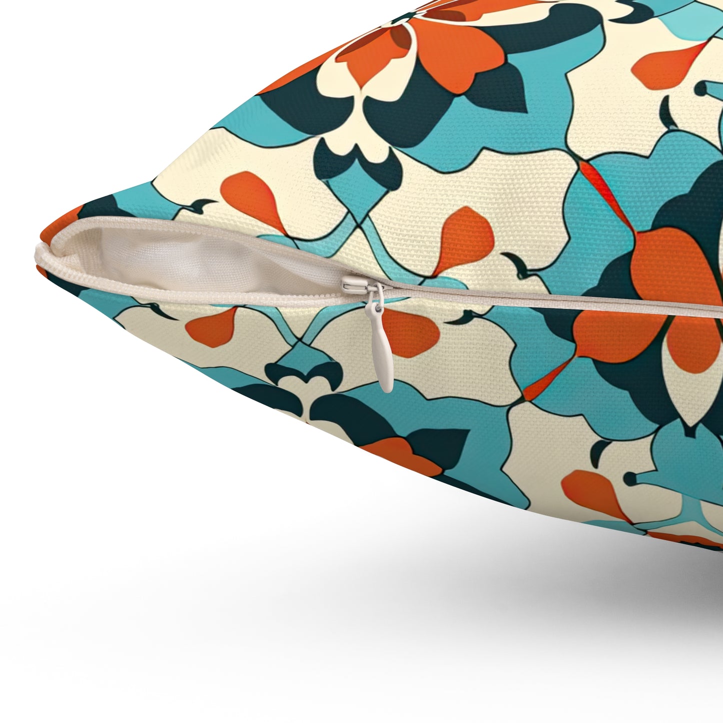 Zellij Zephyr Zenith. Spun Polyester Square Pillow
