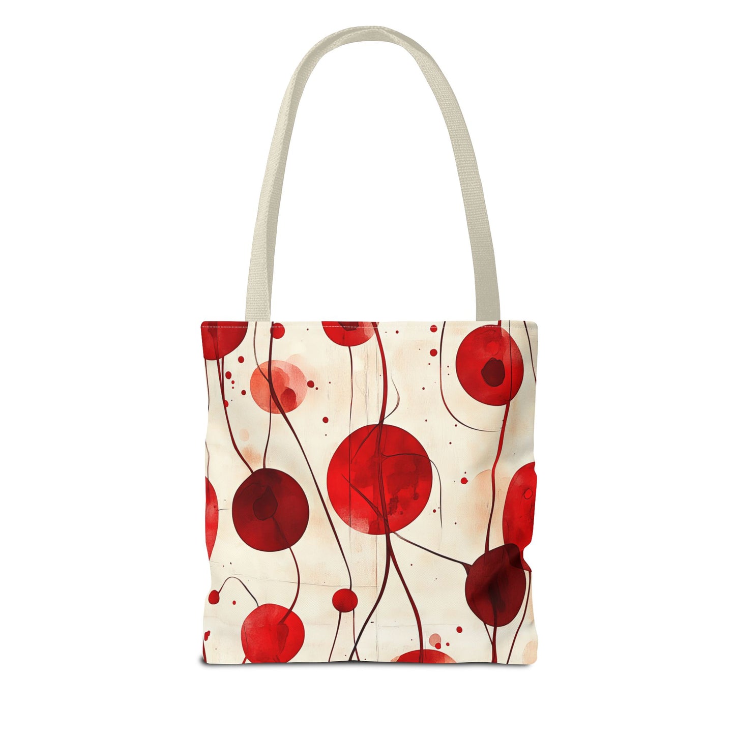 Artistic Red Abstract Tote Bag for Everyday Use