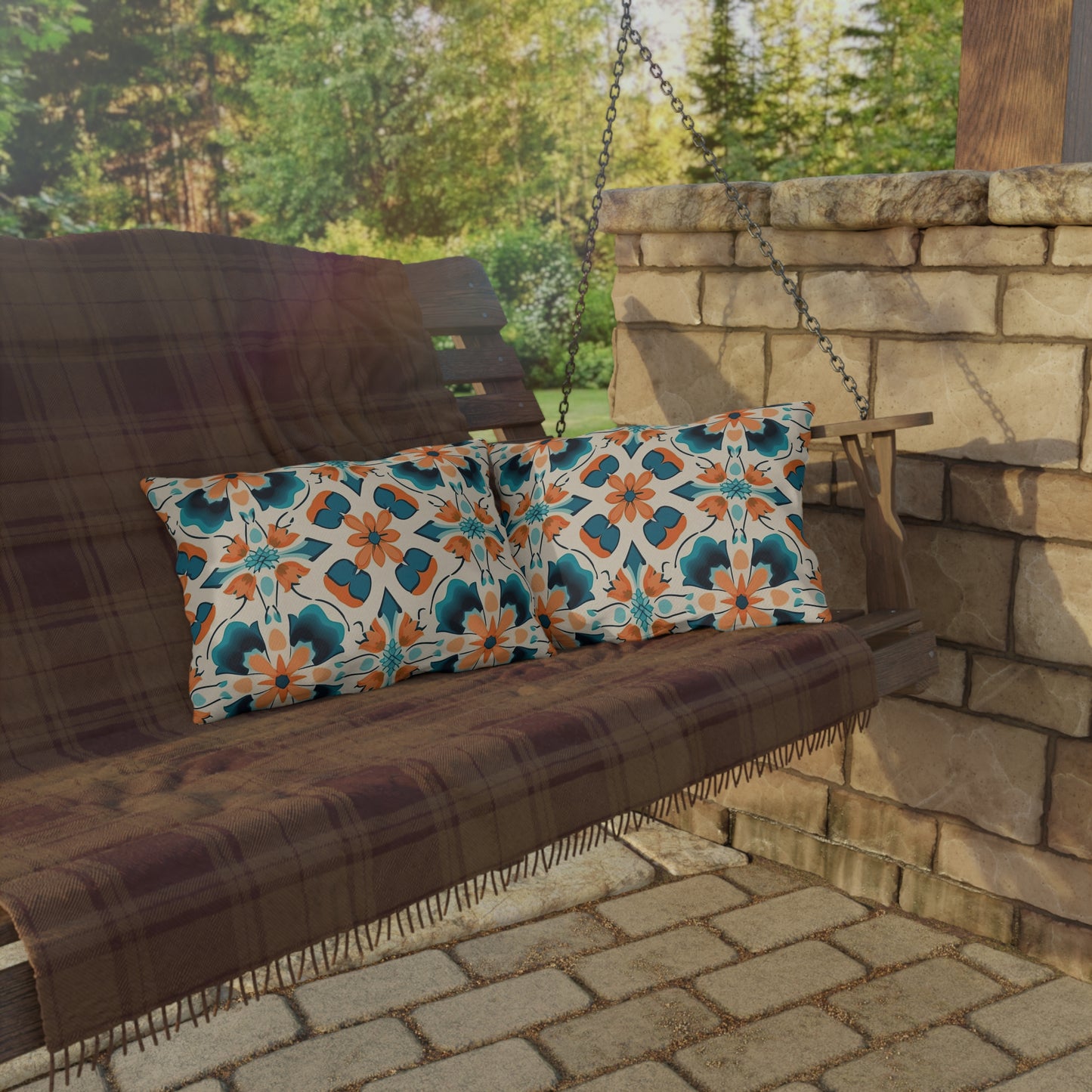 Meditative Medina Montage. Outdoor Pillows