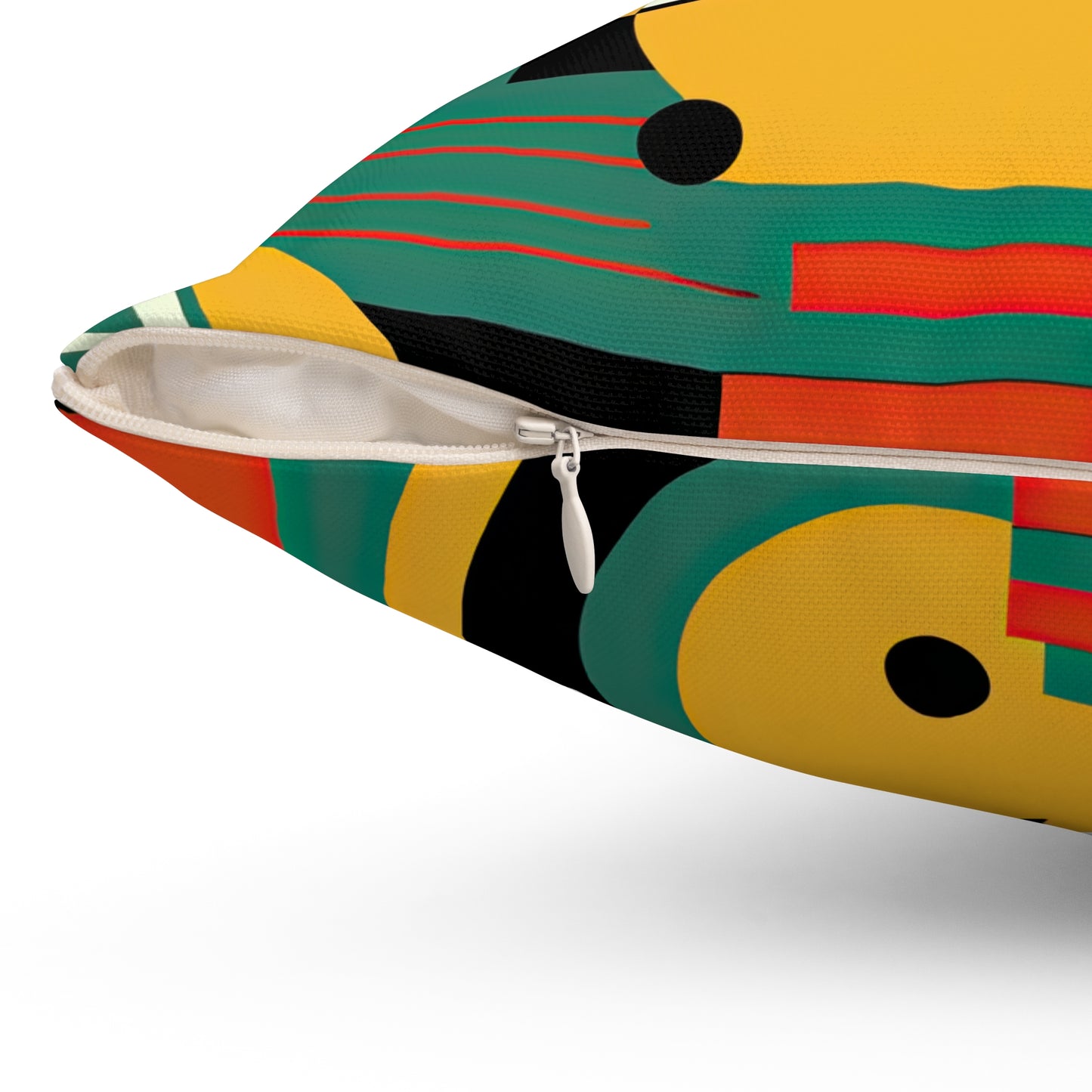Galactic Groove Retro-Inspired Futuristic Spun Polyester Square Pillow