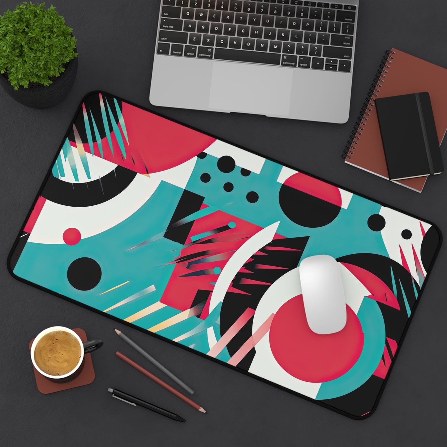 Chromatic Flux . Desk Mat - Stylish Office Organizer