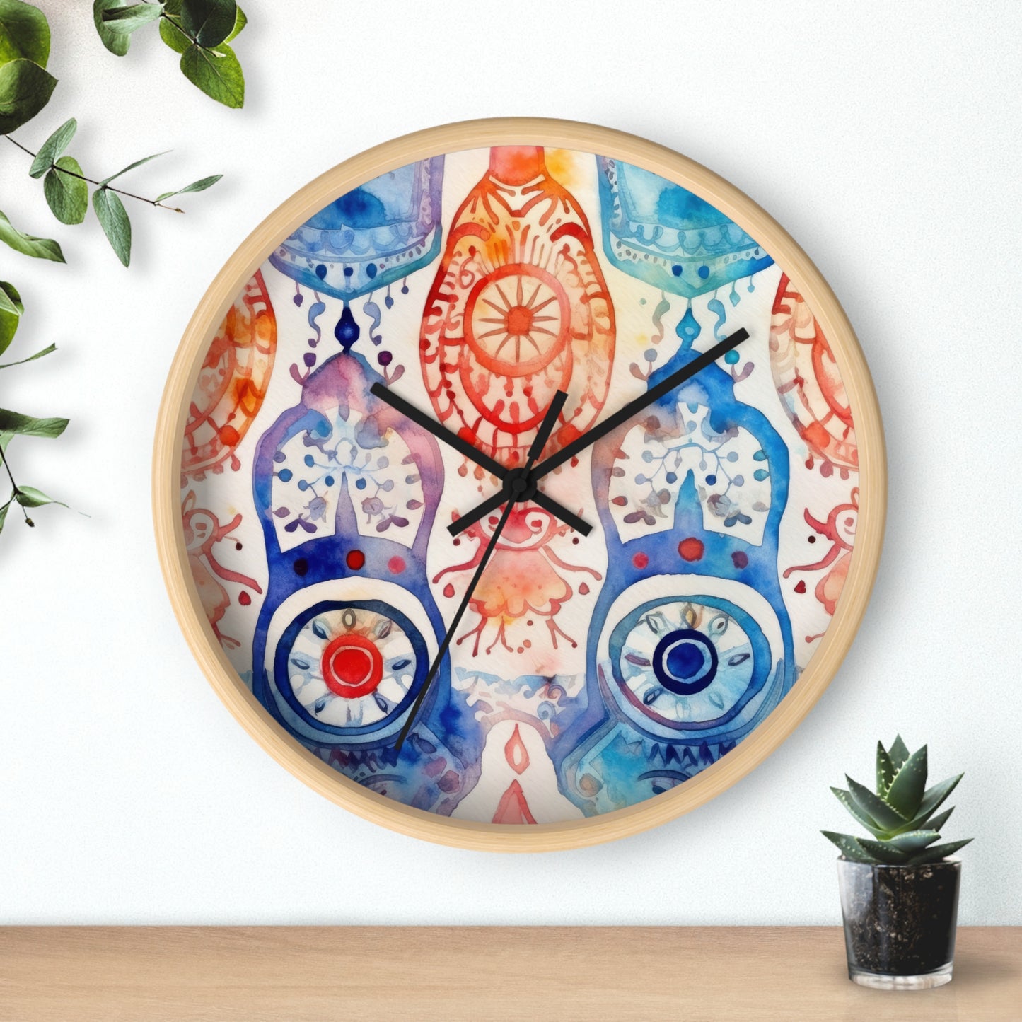 Omen of Hands. Wall Clock.