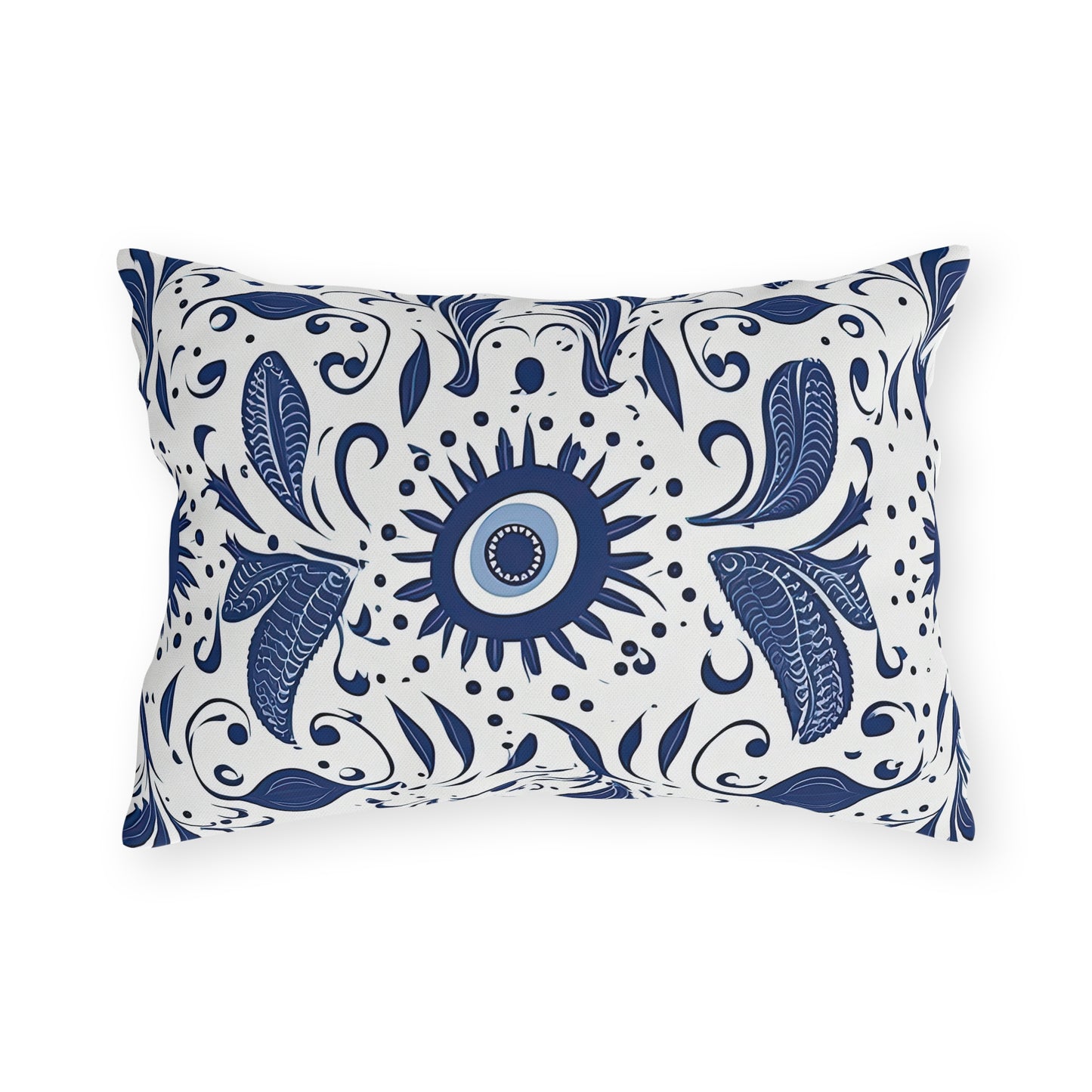 Beholder. Artfully Interpreted Evil Eye Pillow – Symbolic & Stylish Comfort. Outdoor Pillows
