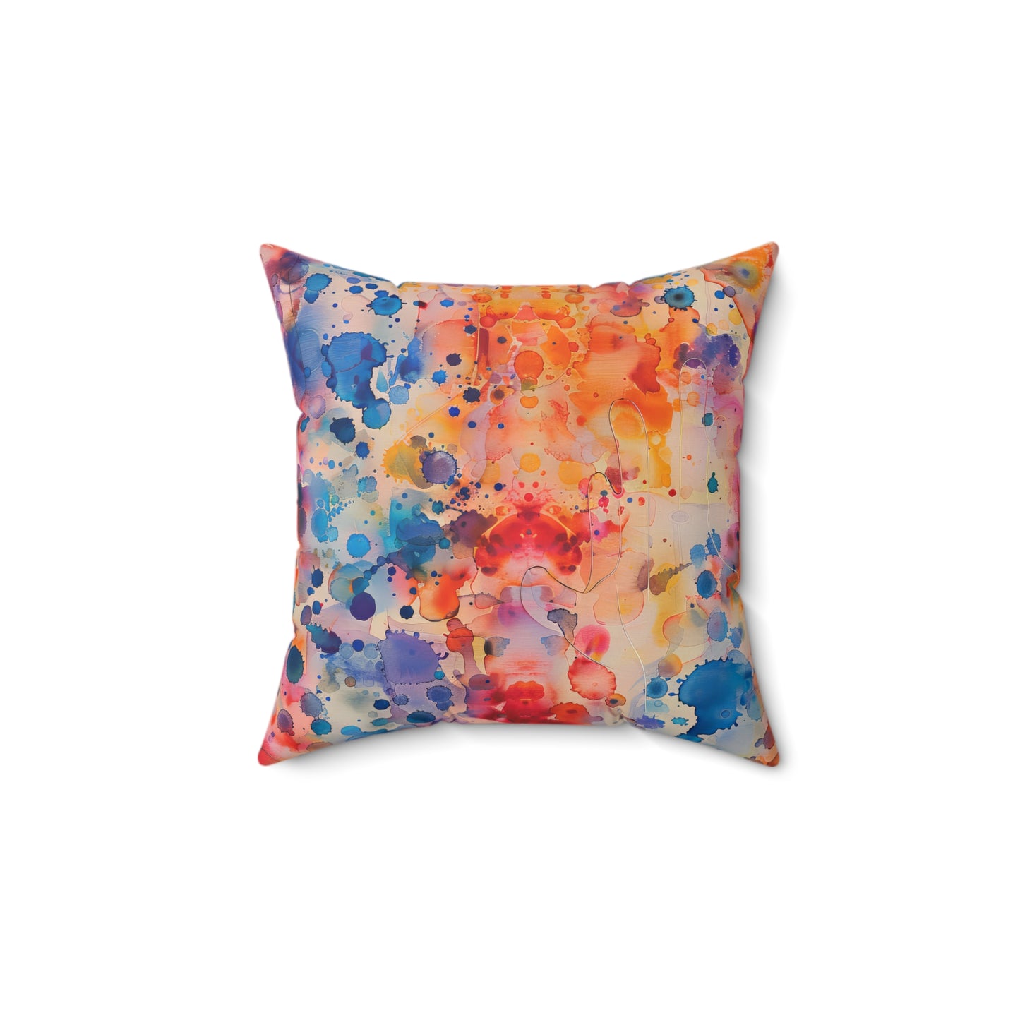 Hamsa Radiance Rainbow - Decorative Spun Polyester Cushion