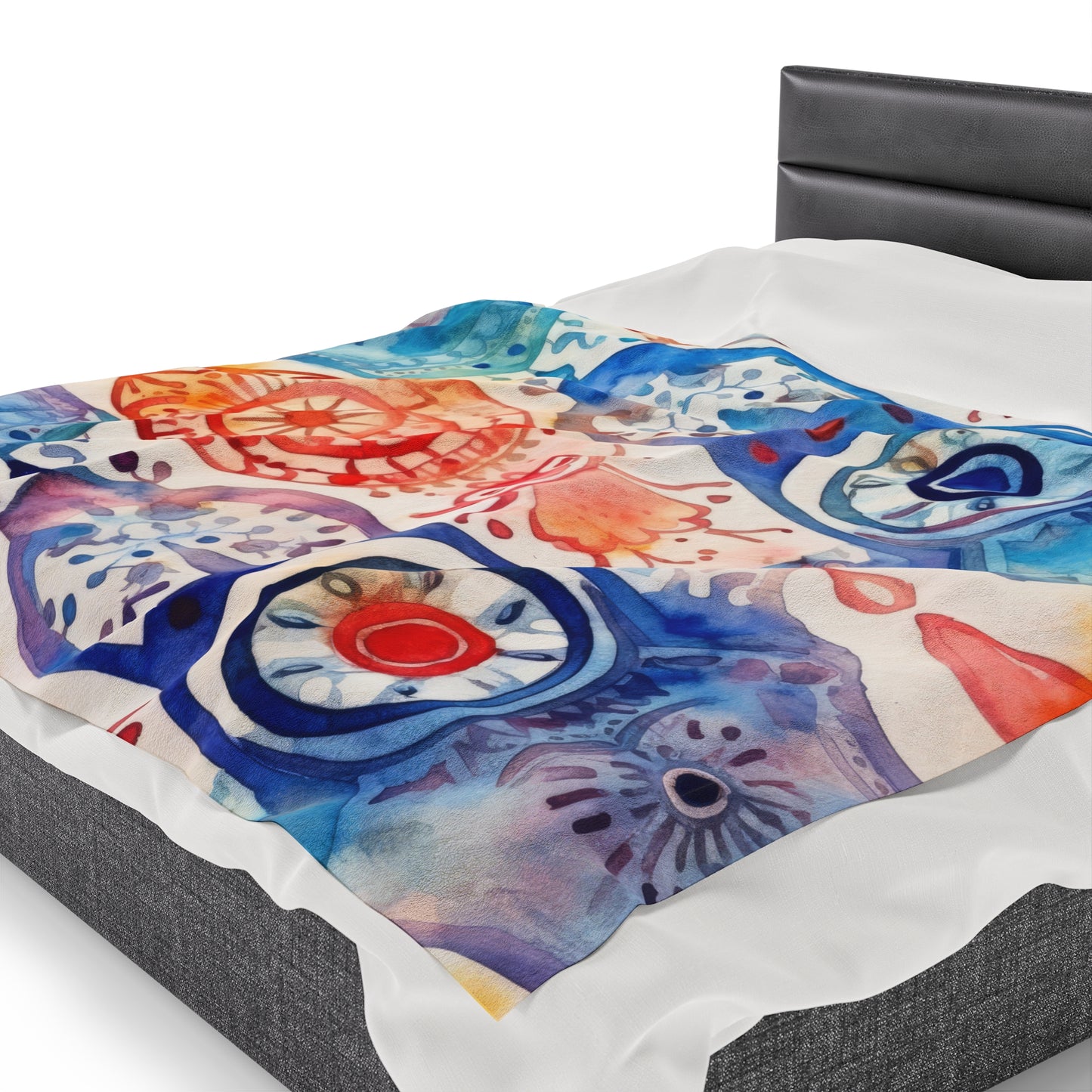 Omen of Hands. Velveteen Plush Blanket.