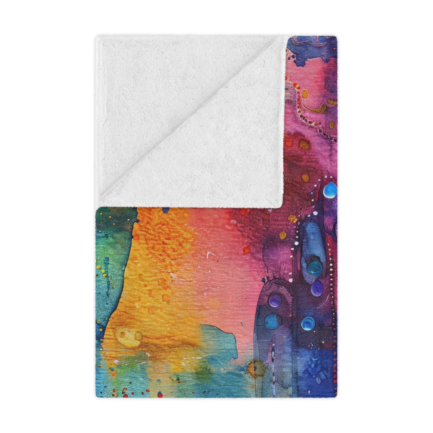 Hamsa Dreamscape. Cozy Artistic Microfiber Blanket.