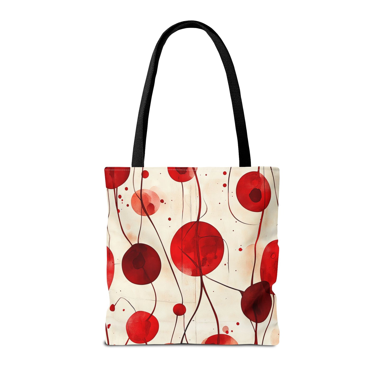 Artistic Red Abstract Tote Bag for Everyday Use