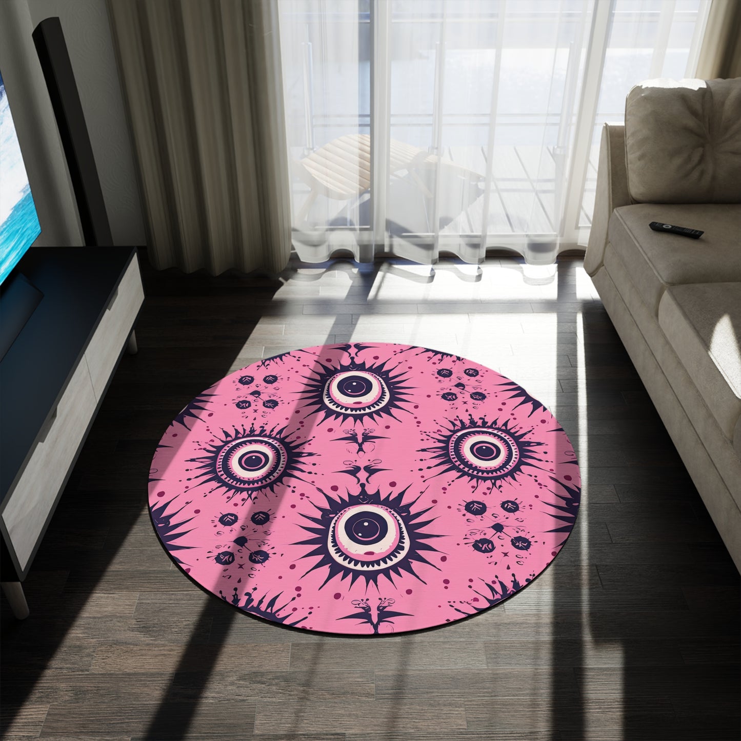 Sinuous Specter. Round Rug