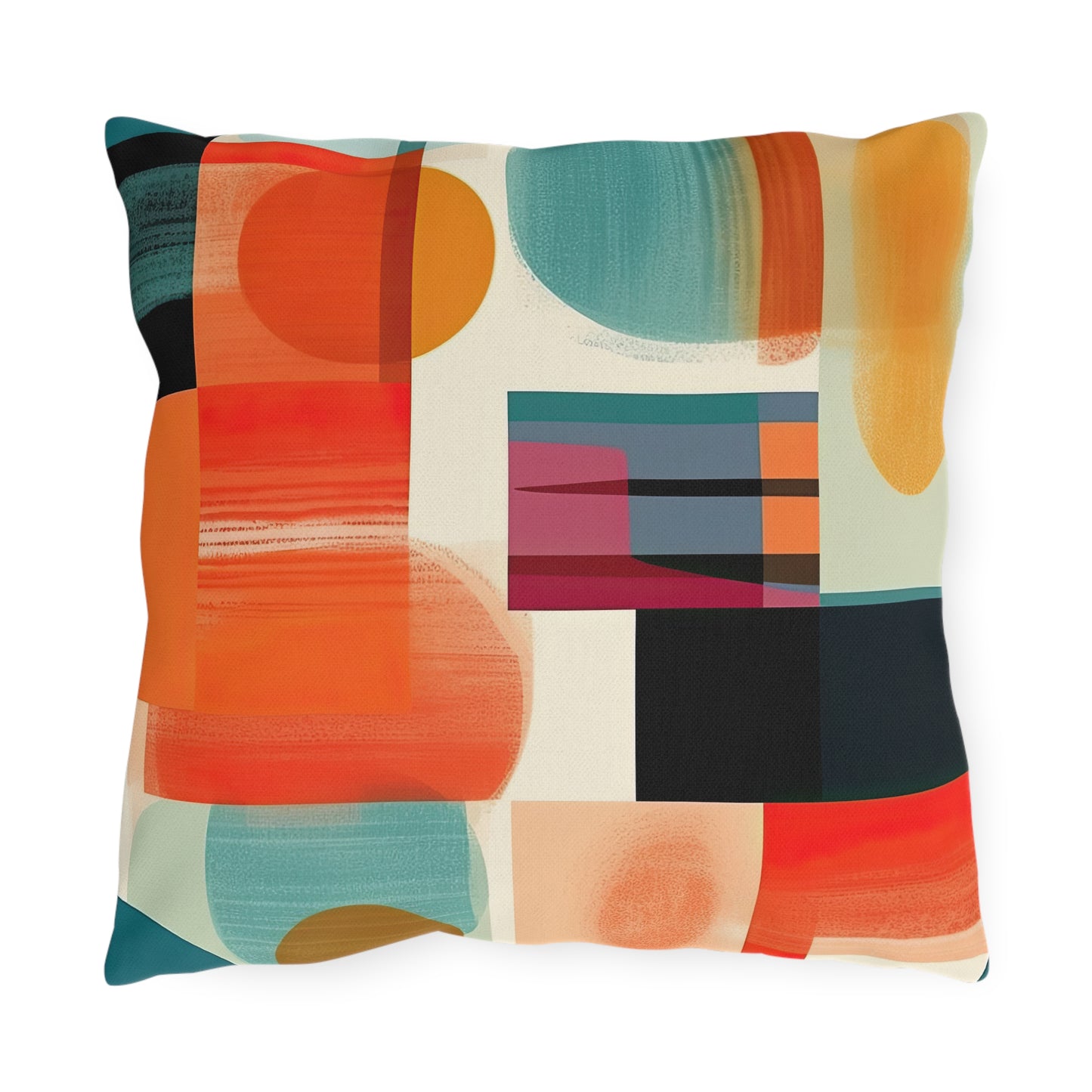 Solar Flare Serenade. Retro-Inspired Avant-GardeOutdoor Pillows