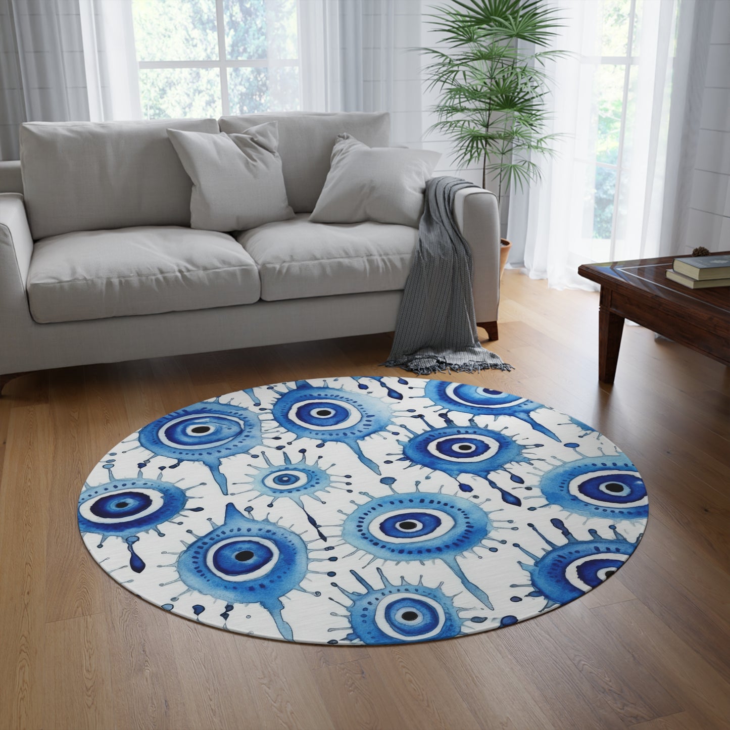 Evil Eye CryRound Rug