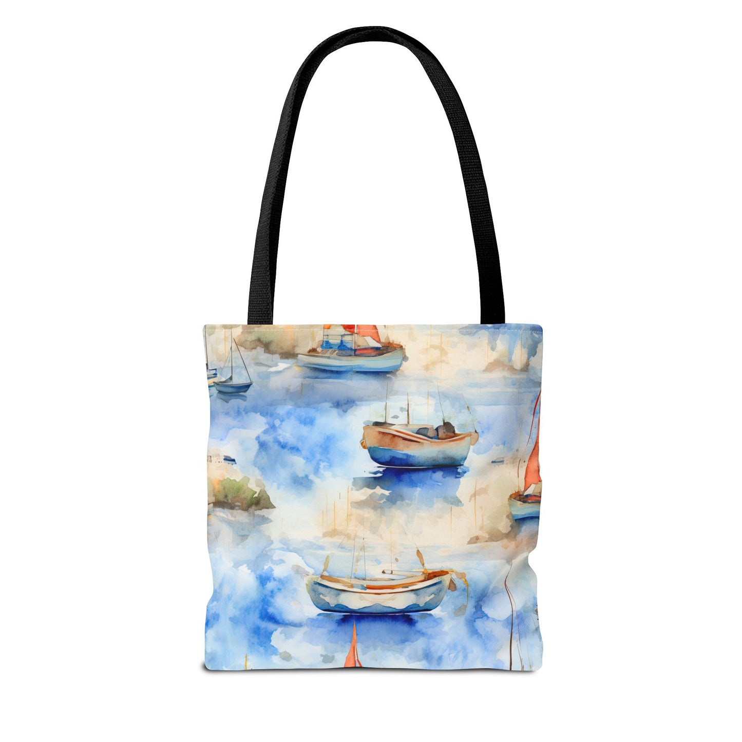 Boats On Watercolor. Tote Bag for Everyday Use