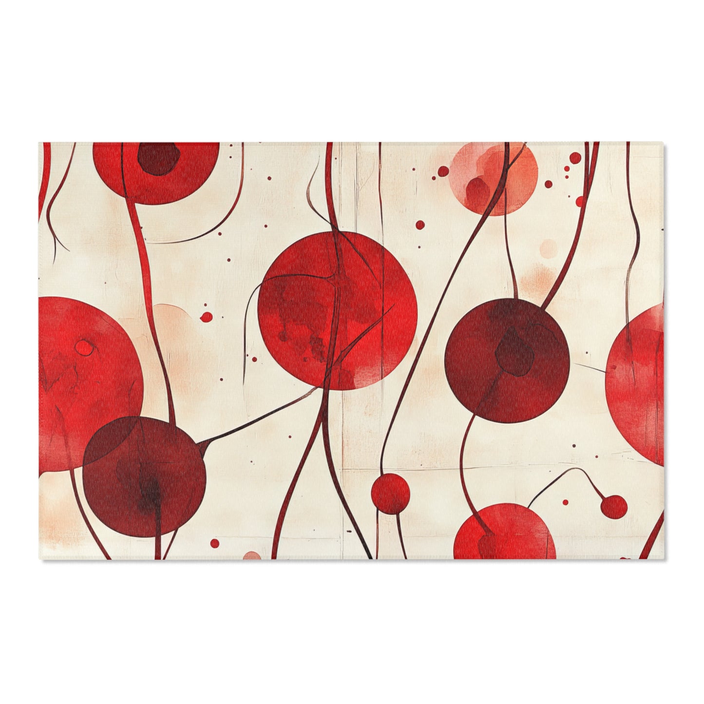 Vintage Cherry. Area Rug - Stylish Home Décor for Living Room & Bedroom
