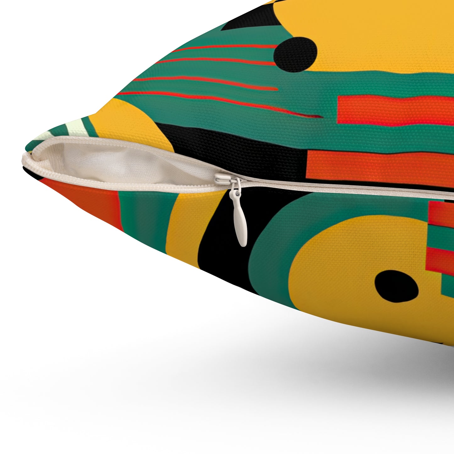 Galactic Groove Retro-Inspired Futuristic Spun Polyester Square Pillow