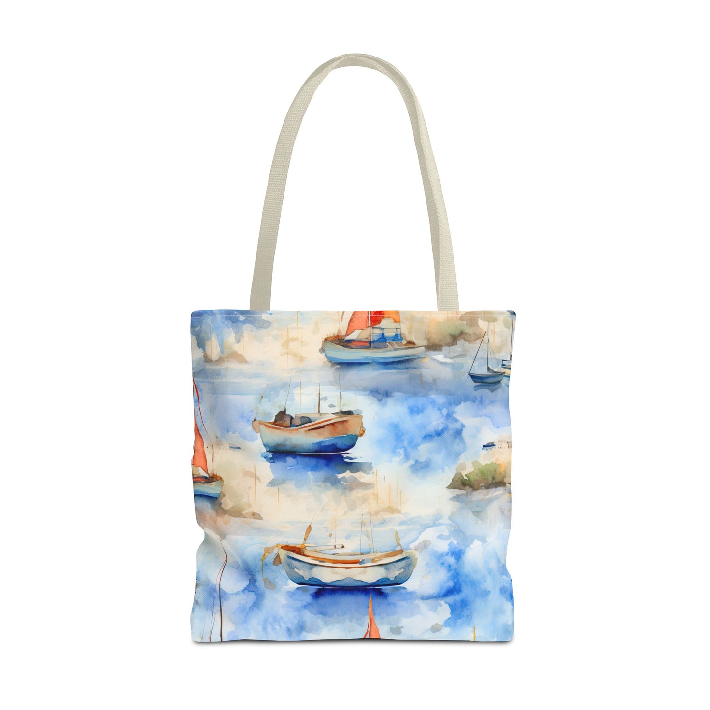 Boats On Watercolor. Tote Bag for Everyday Use