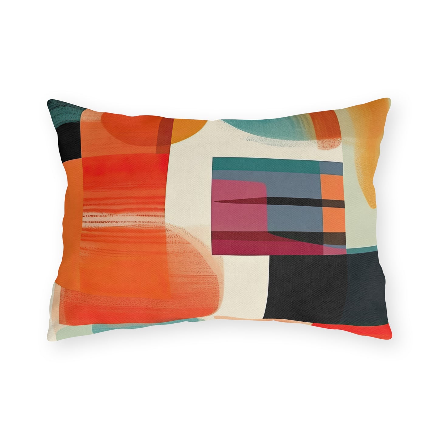 Solar Flare Serenade. Retro-Inspired Avant-GardeOutdoor Pillows