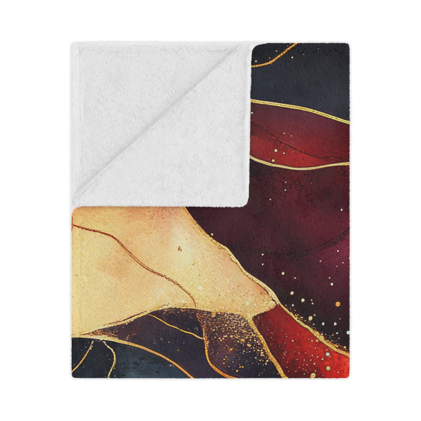 Velvet Cherry. Cozy Artistic Microfiber Blanket -