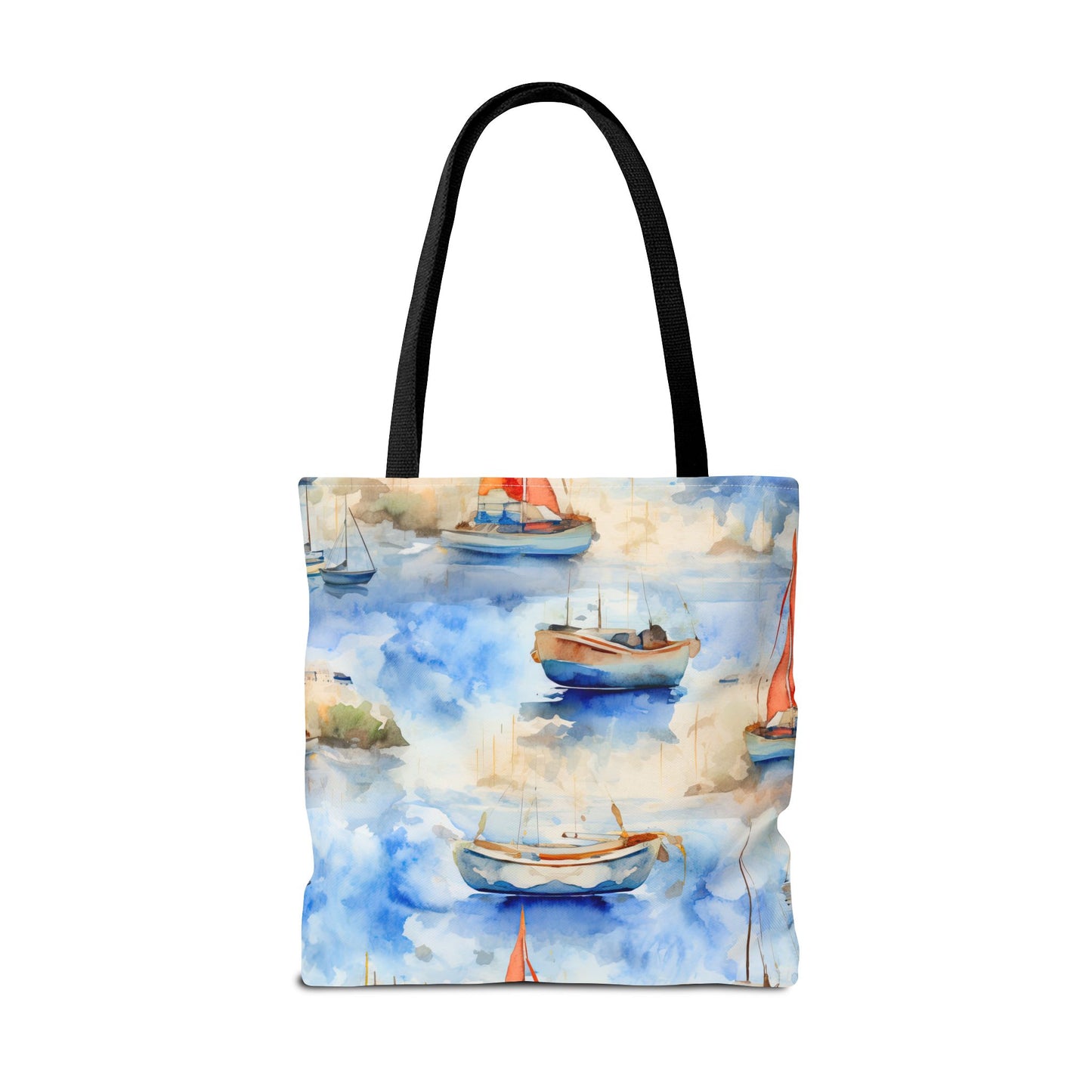 Boats On Watercolor. Tote Bag for Everyday Use