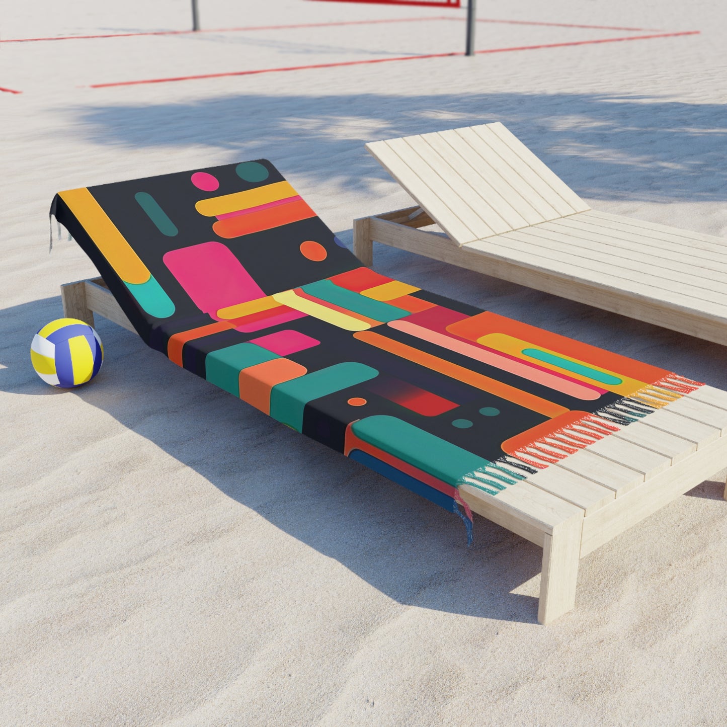 Cybernetic Nostalgia. Retro Futuristic Boho Beach Cloth.