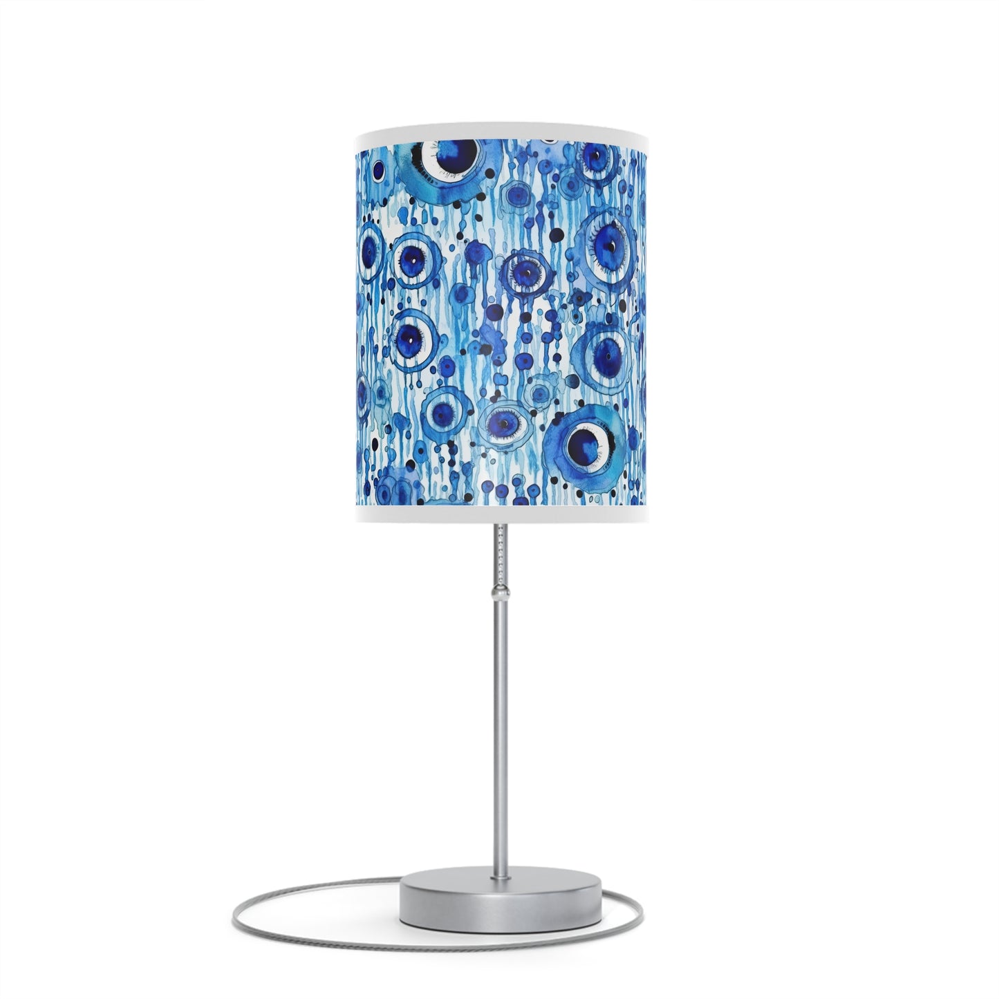 Eclipsed Perception. Evil Eye Lampshade – Light Your Room with Artistic Meaning. Lamp on a Stand,