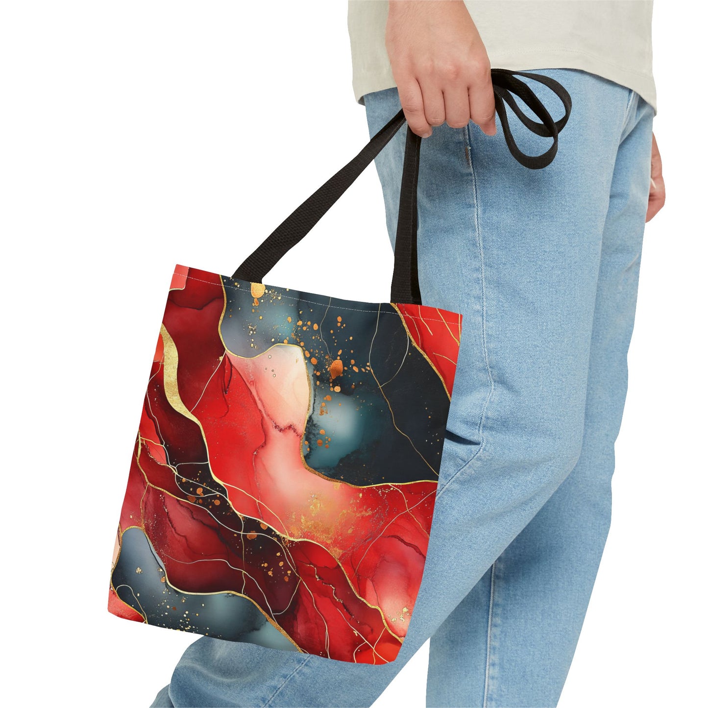 Marbled Cherry Essence. Tote Bag for Everyday Use