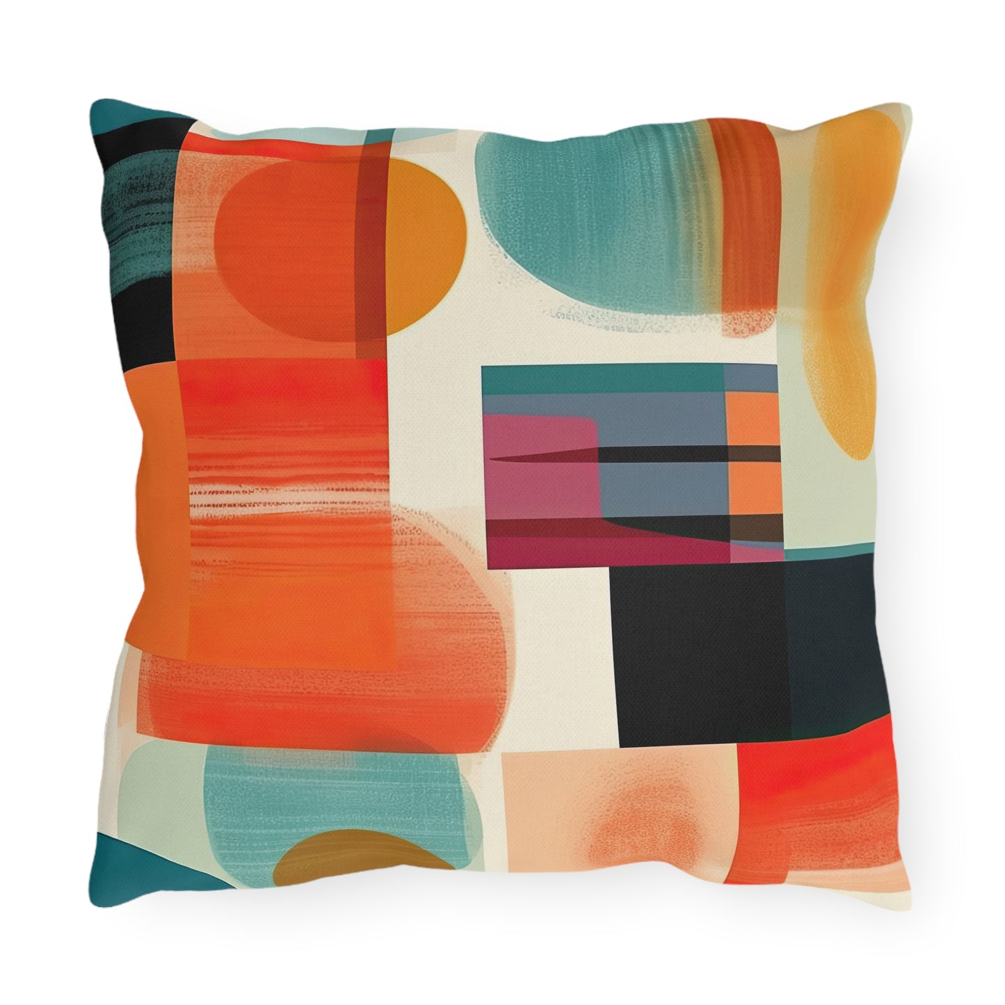 Solar Flare Serenade. Retro-Inspired Avant-GardeOutdoor Pillows