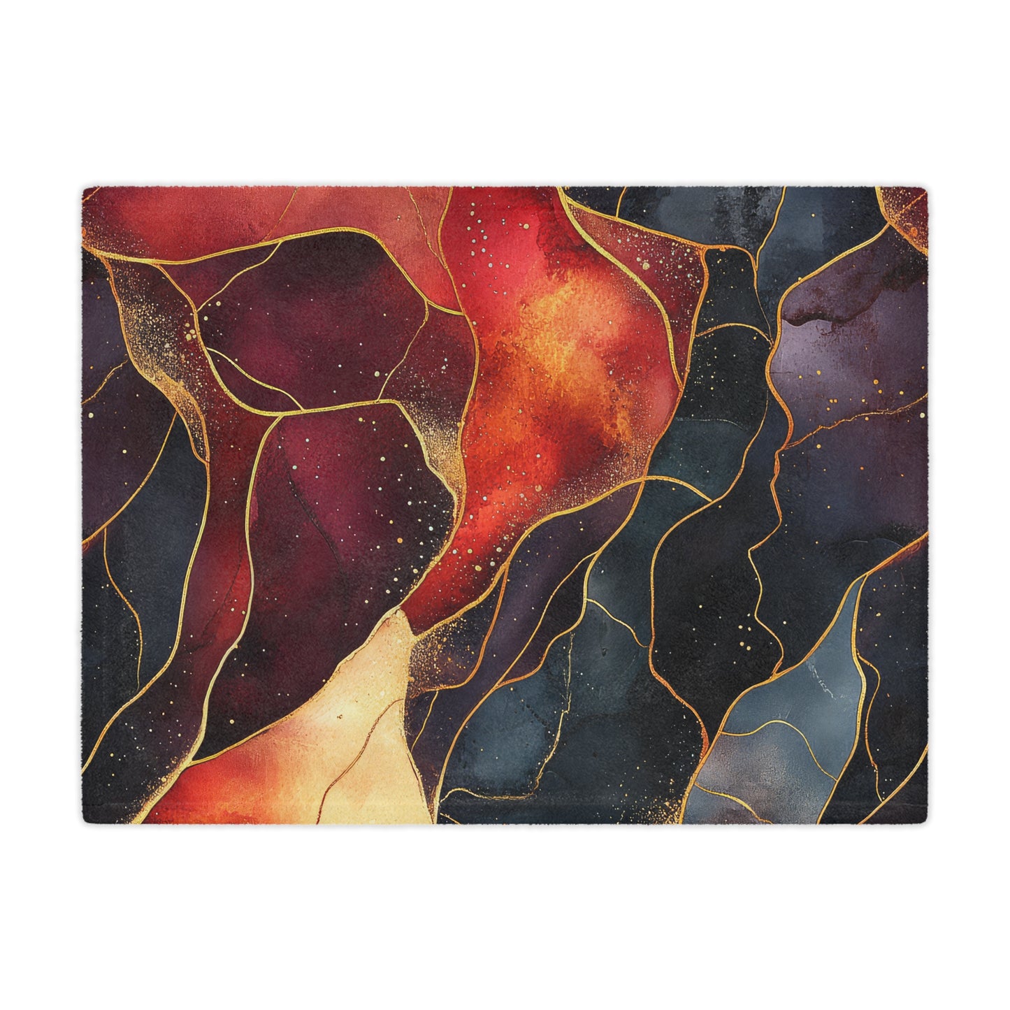 Velvet Cherry. Cozy Artistic Microfiber Blanket -