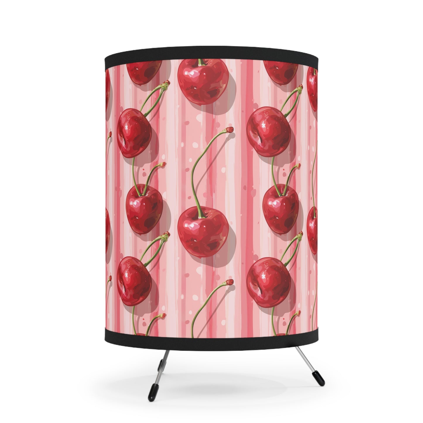 Sleek Cherry II. Modern Tripod Lamp