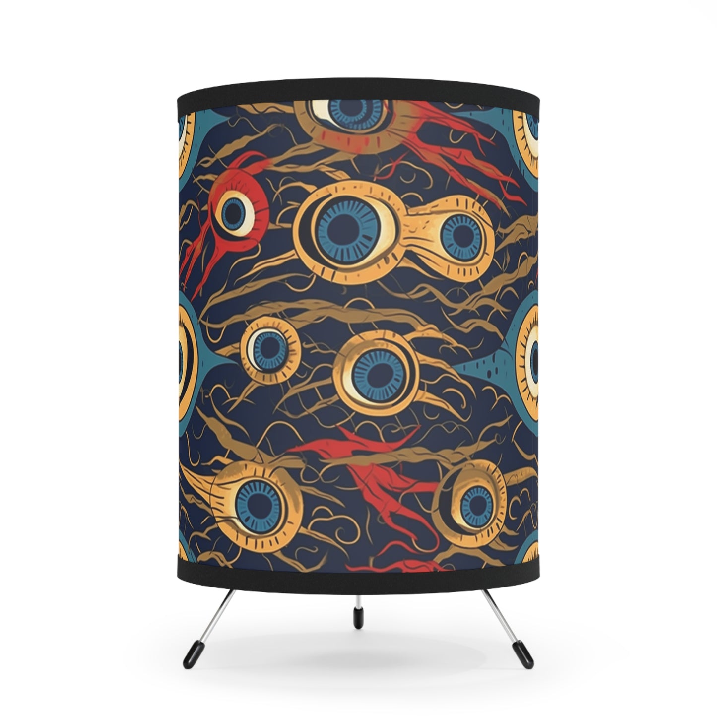 Mystical Malevolence. Tripod Lamp with High-Res Printed Shade, US\CA plug