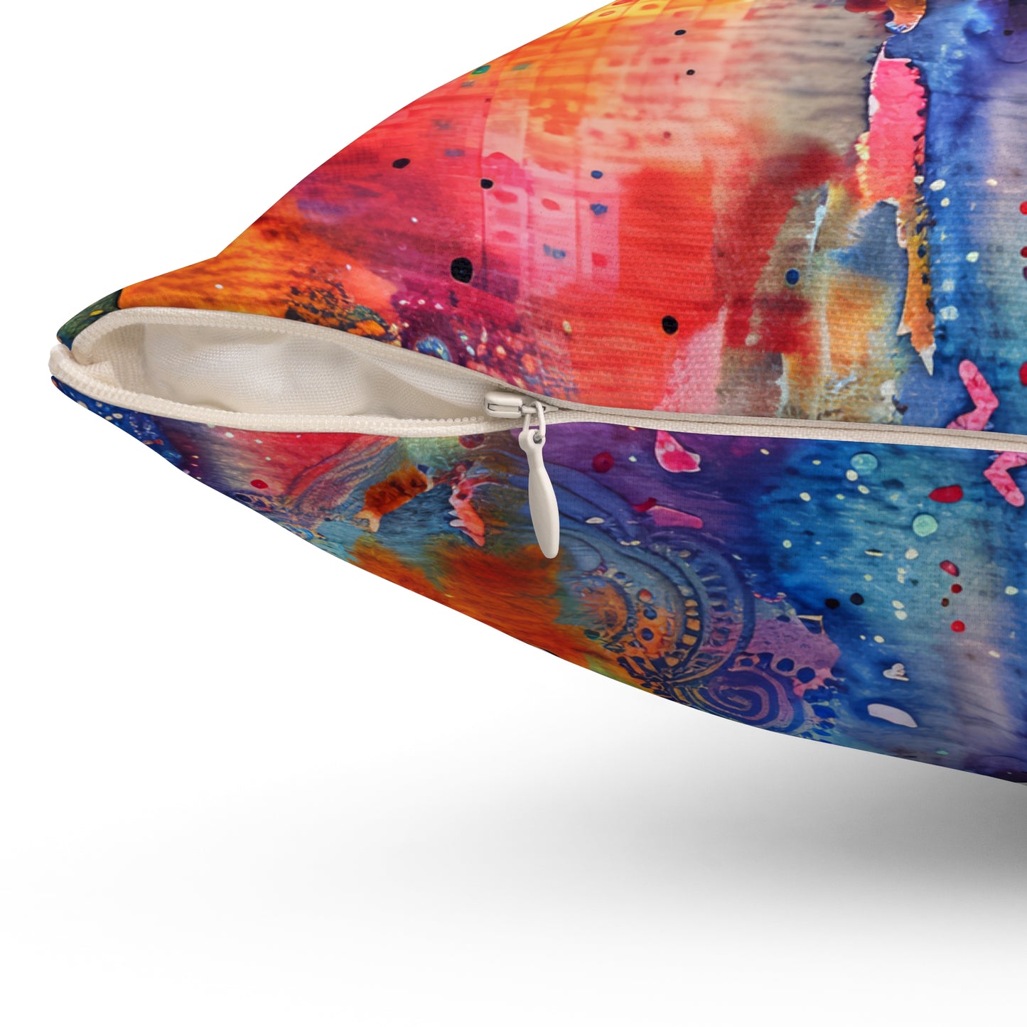 Prismatic Hamsa- Decorative Spun Polyester Cushion