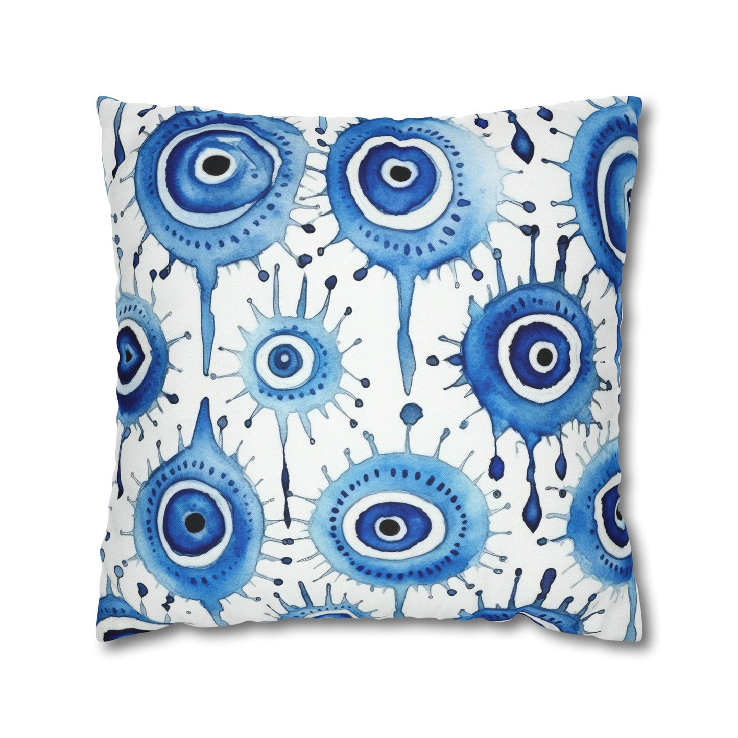 Evil Eye Cry. Spun Polyester Square Pillow Case