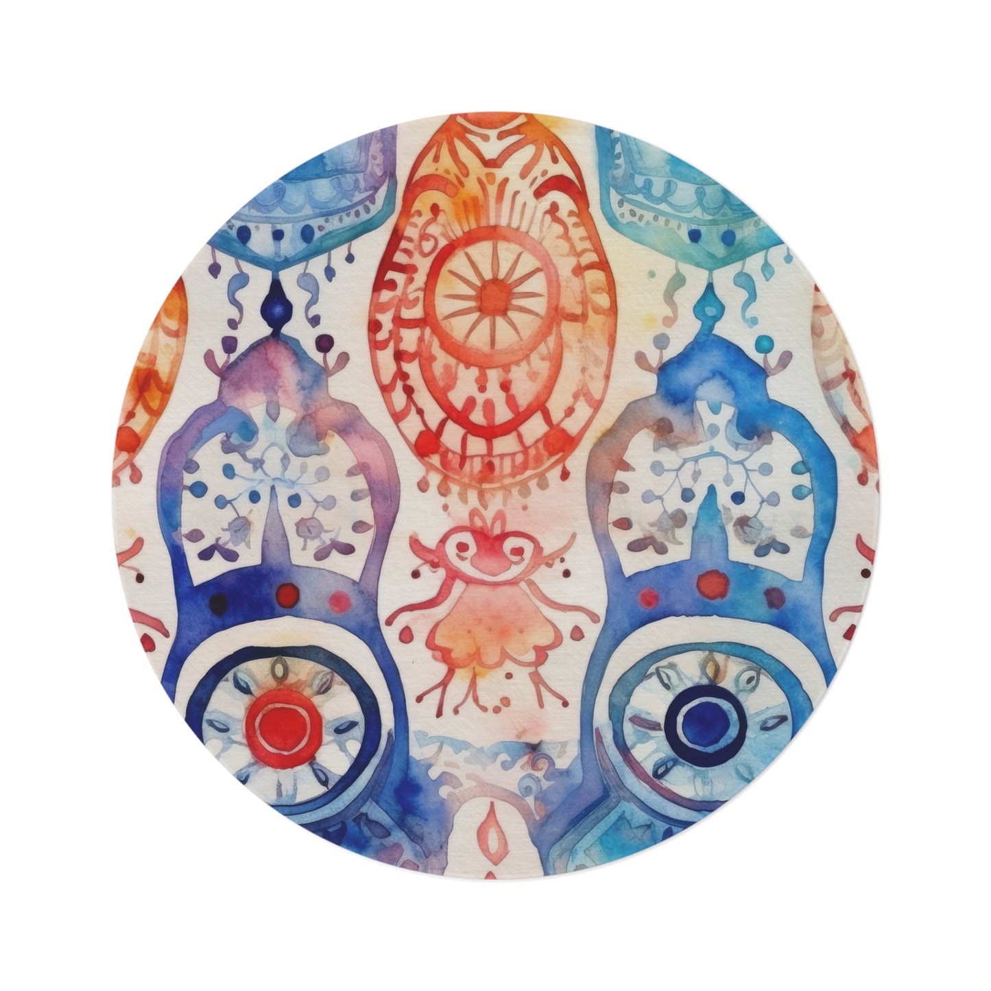 Omen of Hands. Round Rug