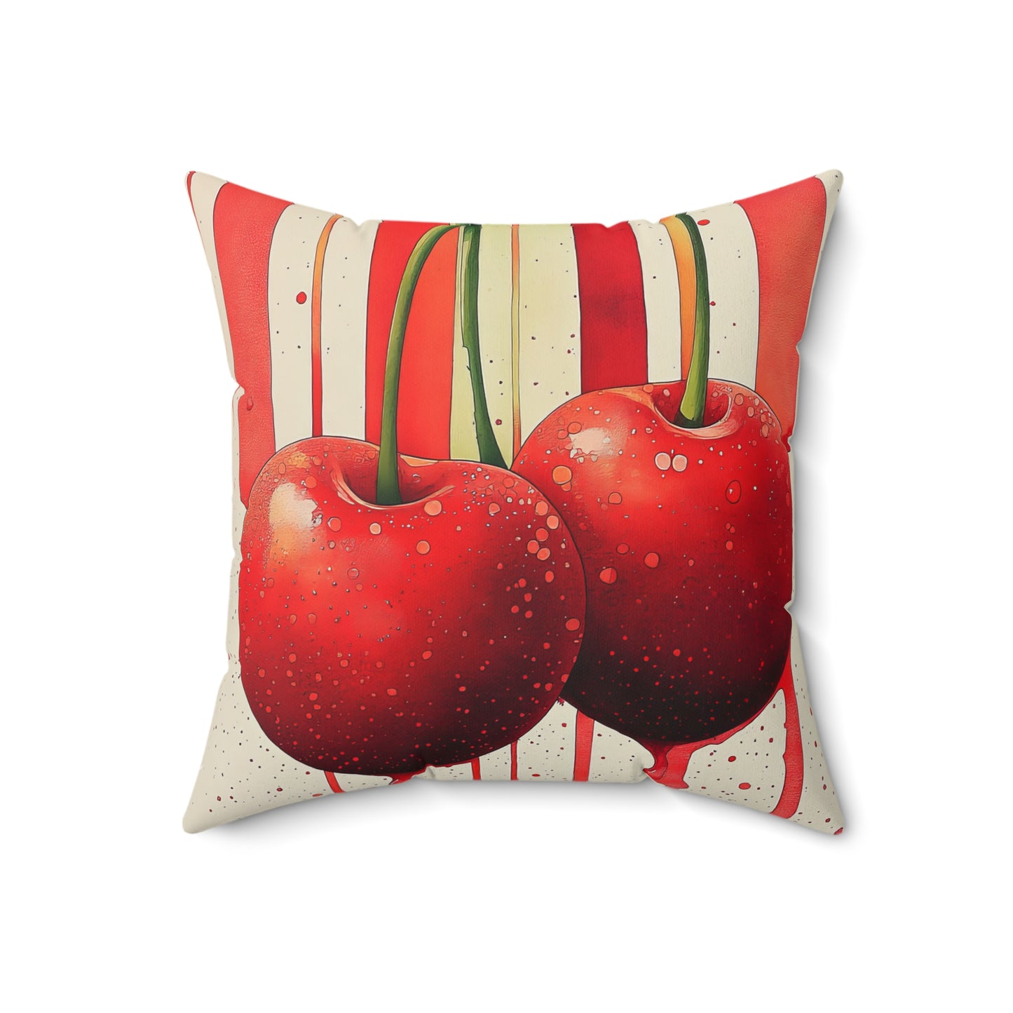 Cherry Drip - Decorative Spun Polyester Cushion
