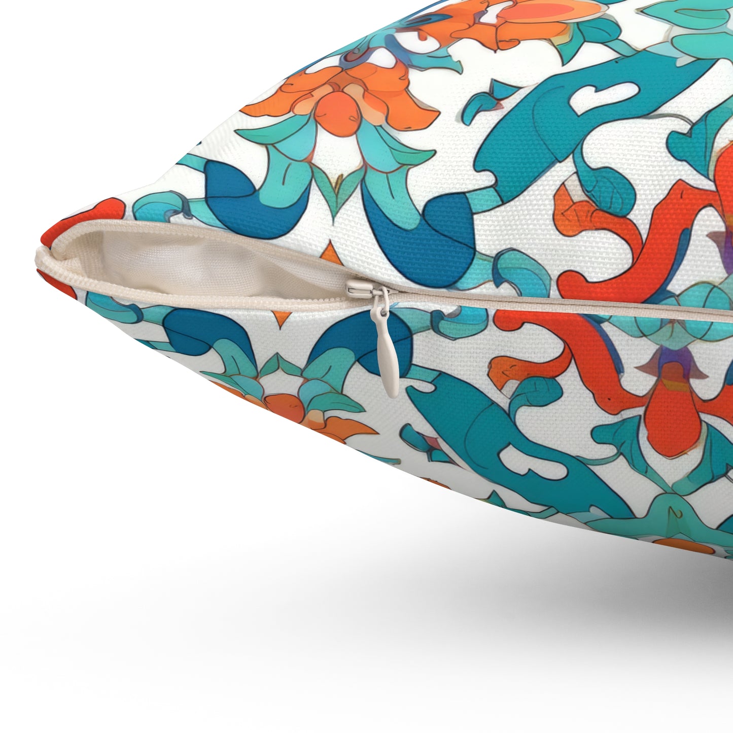 Spice Route Sonata. Spun Polyester Square Pillow
