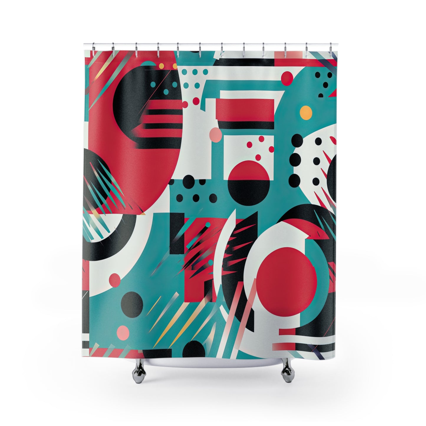 Chromatic Flux. Bold Avant-Garde Shower Curtains