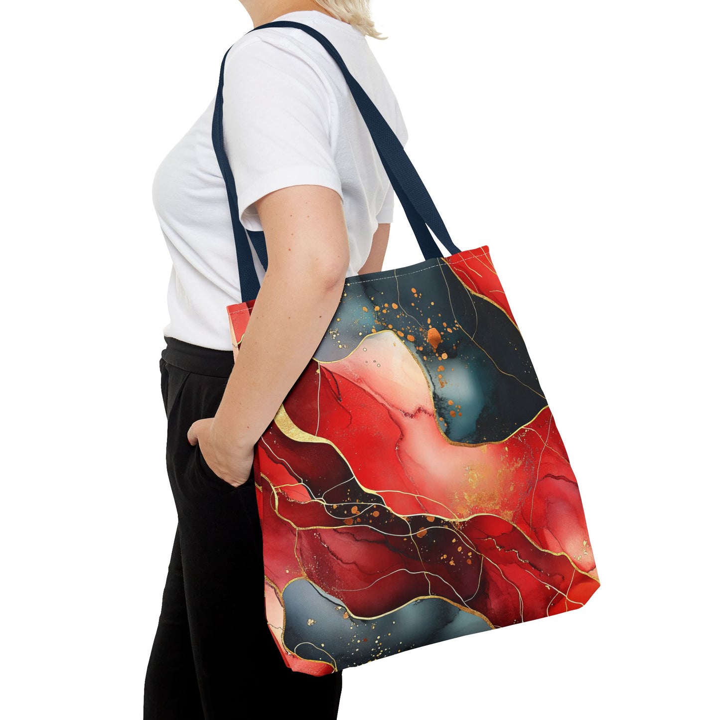 Marbled Cherry Essence. Tote Bag for Everyday Use